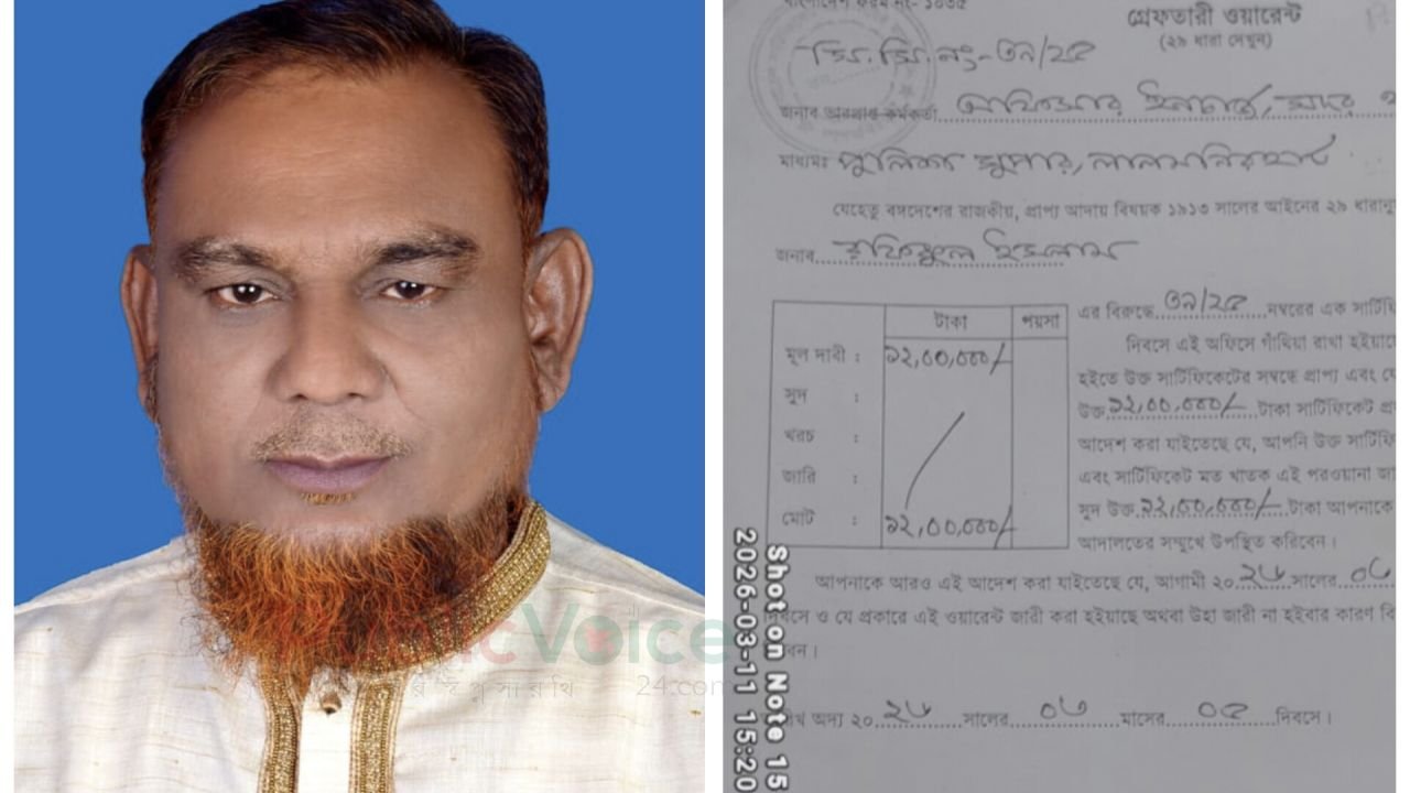 লালমনিরহাটে সাবেক ইউপি চেয়ারম্যান রফিকুল ইসলাম রফিকের বিরুদ্ধে ১২ লাখ টাকা আত্মসাতের চেক মামলা: পলাতক আসামি।