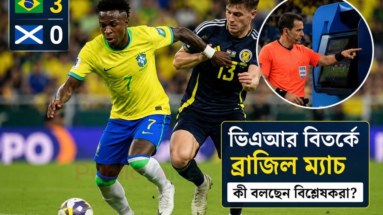 ভিএআর বিতর্কে উত্তাল ব্রাজিল-স্কটল্যান্ড ম্যাচ, বিশ্লেষকদের মতভেদ