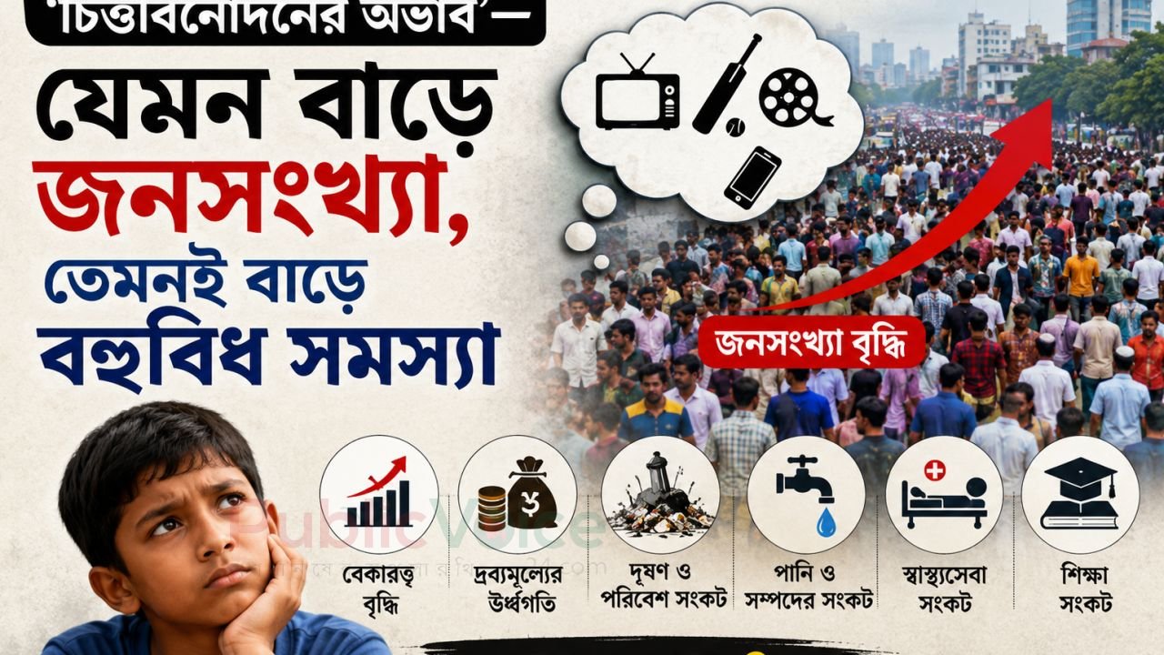 ‘চিত্তবিনোদনের অভাবে’ যেমন বাড়ে জনসংখ্যা, তেমনই বাড়ে বহুবিধ সমস্যা