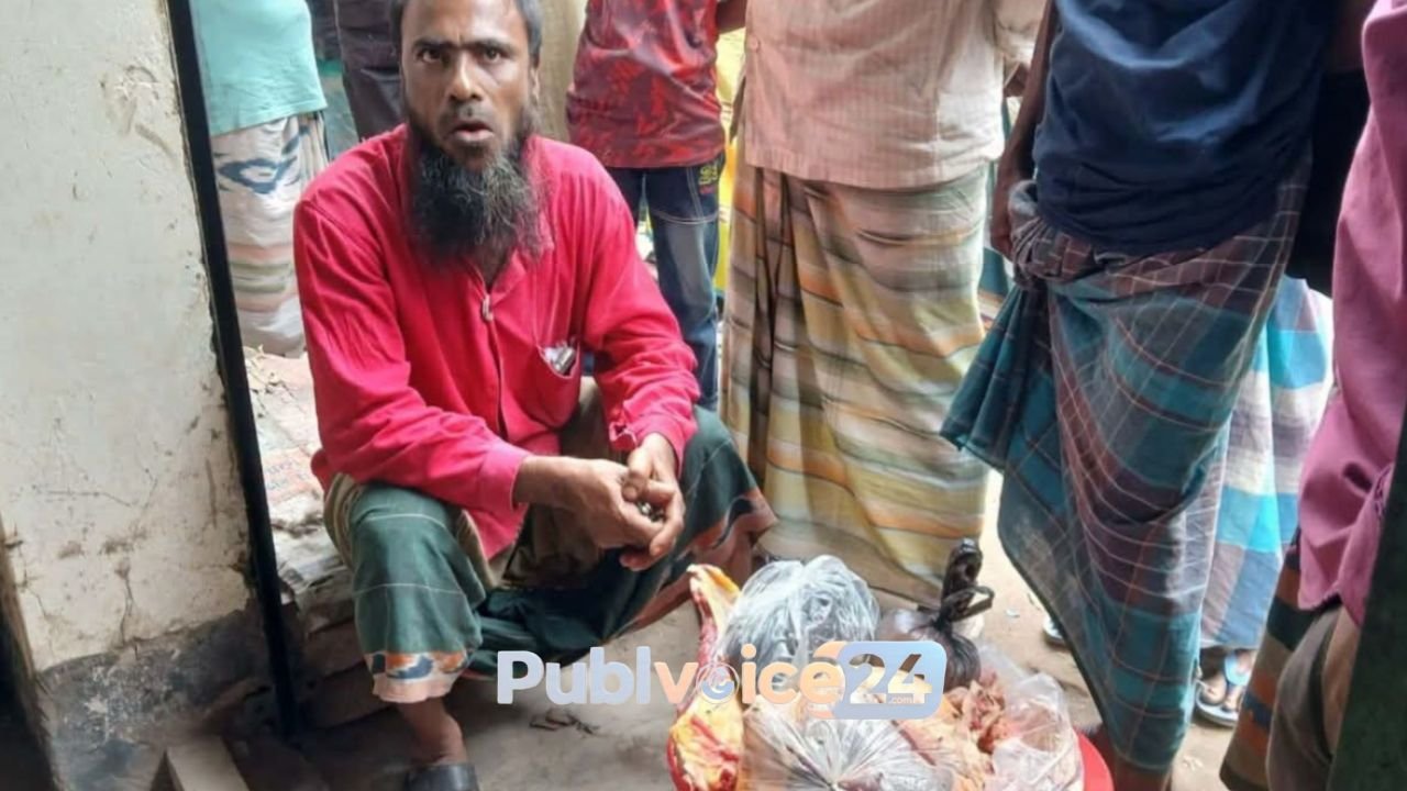 উলিপুর চৌমুহনী বাজারে গর্ভবতী গাভী জবাইয়ের অভিযোগ, টাকার বিনিময়ে ধামাচাপার চেষ্টা।