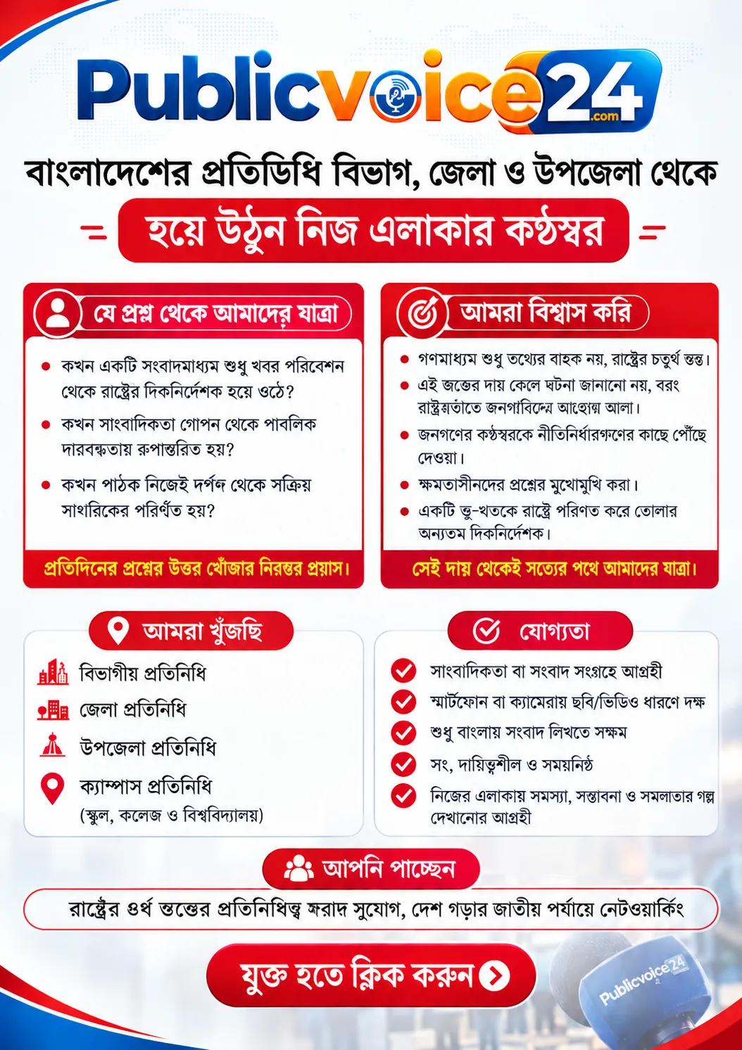 PublicVoice representative application