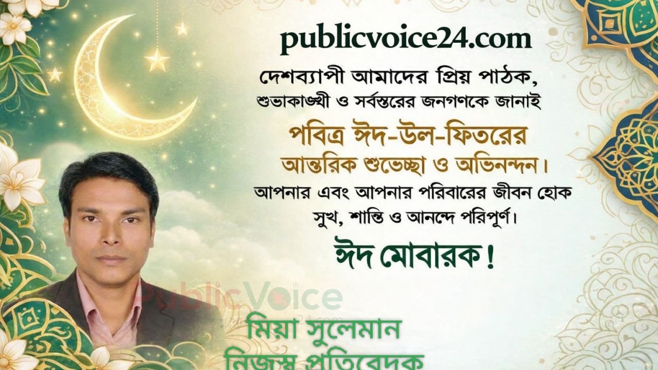 সবাইকে ইদ মোবারক-সাংবাদিক মিয়া সুলেমান